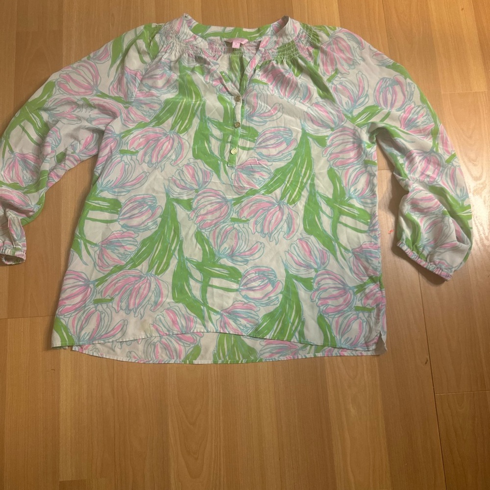 Lilly Pulitzer Pastel Floral Blouse